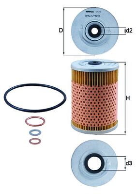 MAHLE Oliefilter ox32d Filterindsats diameter_mm_200|Diameter [mm]|84 height_mm_209|Højde [mm]|121 inner_diameter_2_mm_996|Indvendig diameter 2 [mm]|1
