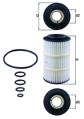 MAHLE Oliefilter ox3457d Filterindsats diameter_mm_200|Diameter [mm]|64 diameter_mm_200|Diameter [mm]|64,2 height_mm_209|Højde [mm]|115 inner_diameter