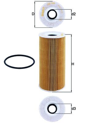 MAHLE Oliefilter ox366d Filterindsats diameter_mm_200|Diameter [mm]|65 height_mm_209|Højde [mm]|140 inner_diameter_2_mm_996|Indvendig diameter 2 [mm]|
