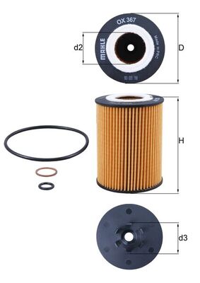 MAHLE Oliefilter ox367d Filterindsats diameter_mm_200|Diameter [mm]|73 height_mm_209|Højde [mm]|104 inner_diameter_2_mm_996|Indvendig diameter 2 [mm]|