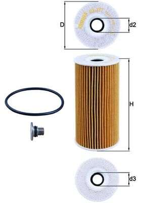 MAHLE Oliefilter ox377d Filterindsats diameter_mm_200|Diameter [mm]|65 height_mm_209|Højde [mm]|131 inner_diameter_2_mm_996|Indvendig diameter 2 [mm