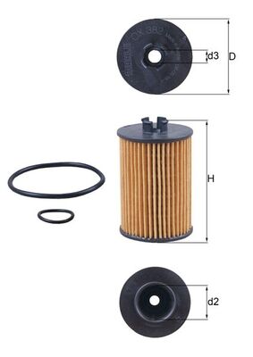 MAHLE Oliefilter ox382d Filterindsats diameter_mm_200|Diameter [mm]|56 height_mm_209|Højde [mm]|89 inner_diameter_2_mm_996|Indvendig diameter 2 [mm]