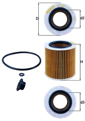 MAHLE Oliefilter ox387d1 Filterindsats diameter_mm_200|Diameter [mm]|74 height_mm_209|Højde [mm]|77 inner_diameter_2_mm_996|Indvendig diameter 2 [mm]|