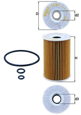 MAHLE Oliefilter ox388d Filterindsats diameter_mm_200|Diameter [mm]|65 height_mm_209|Højde [mm]|100 inner_diameter_2_mm_996|Indvendig diameter 2 [mm