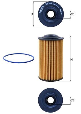 KNECHT Oliefilter ox399d Filterindsats diameter_mm_200|Diameter [mm]|53,5 height_mm_209|Højde [mm]|97 inner_diameter_2_mm_996|Indvendig diameter 2 [mm
