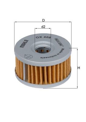 MAHLE Oliefilter ox408 Filterindsats diameter_mm_200|Diameter [mm]|60 height_mm_209|Højde [mm]|32 inner_diameter_2_mm_996|Indvendig diameter 2 [mm]|
