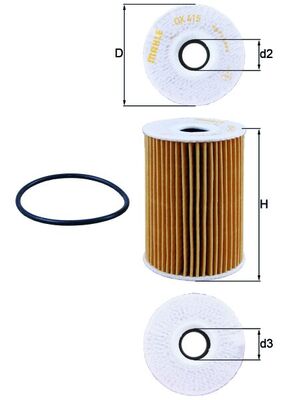 MAHLE Oliefilter ox415d Filterindsats diameter_mm_200|Diameter [mm]|72 height_mm_209|Højde [mm]|101 inner_diameter_2_mm_996|Indvendig diameter 2 [mm