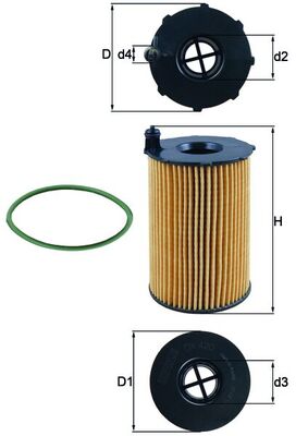 MAHLE Oliefilter ox420d Filterindsats diameter_mm_200|Diameter [mm]|76 height_mm_209|Højde [mm]|128 inner_diameter_2_mm_996|Indvendig diameter 2 [mm