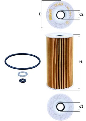MAHLE Oliefilter ox424d Filterindsats diameter_mm_200|Diameter [mm]|61 height_mm_209|Højde [mm]|120 inner_diameter_2_mm_996|Indvendig diameter 2 [mm