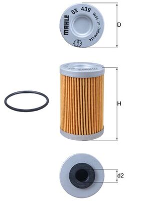 MAHLE Oliefilter ox439d Filterindsats diameter_mm_200|Diameter [mm]|41,5 height_mm_209|Højde [mm]|69 inner_diameter_2_mm_996|Indvendig diameter 2 [m