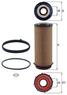 MAHLE Oliefilter ox560d Filterindsats diameter_mm_200|Diameter [mm]|64 height_mm_209|Højde [mm]|155 inner_diameter_2_mm_996|Indvendig diameter 2 [mm]|