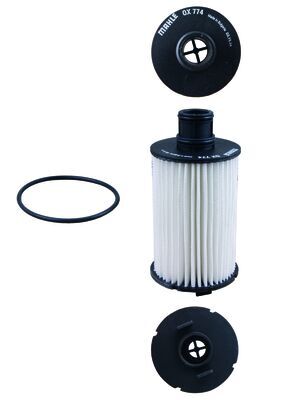 MAHLE Oliefilter ox774d Filterindsats diameter_mm_200|Diameter [mm]|74,5 height_mm_209|Højde [mm]|136 inner_diameter_2_mm_996|Indvendig diameter 2 [mm