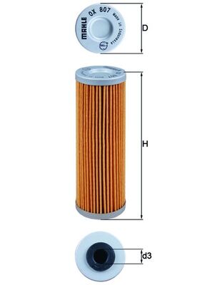 MAHLE Oliefilter ox807 Filterindsats diameter_mm_200|Diameter [mm]|41,5 height_mm_209|Højde [mm]|130 inner_diameter_2_mm_996|Indvendig diameter 2 [m