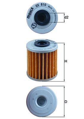 MAHLE Oliefilter ox810 Filterindsats diameter_mm_200|Diameter [mm]|38 height_mm_209|Højde [mm]|43 inner_diameter_2_mm_996|Indvendig diameter 2 [mm]|10