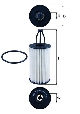 MAHLE Oliefilter ox814d Filterindsats diameter_mm_200|Diameter [mm]|65,5 height_mm_209|Højde [mm]|167 inner_diameter_2_mm_996|Indvendig diameter 2 [mm