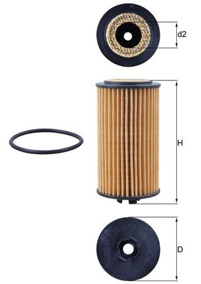 MAHLE Oliefilter ox978d Filterindsats diameter_mm_200|Diameter [mm]|57,1 height_mm_209|Højde [mm]|106 inner_diameter_2_mm_996|Indvendig diameter 2 [mm