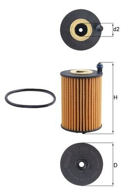 MAHLE Oliefilter ox1266d Filterindsats diameter_mm_200|Diameter [mm]|65,1 height_mm_209|Højde [mm]|101 inner_diameter_2_mm_996|Indvendig diameter 2 [m
