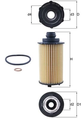 MAHLE Oliefilter ox1310d Filterindsats diameter_mm_200|Diameter [mm]|62 height_mm_209|Højde [mm]|122 inner_diameter_2_mm_996|Indvendig diameter 2 [m