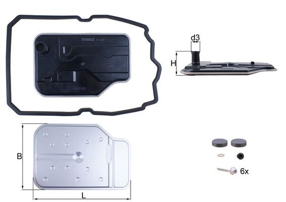 MAHLE Hydraulikfilter, automatisk gearkasse HX 230 KIT for MERCEDES-BENZ SSANGYONG