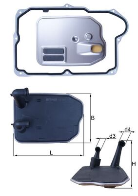 MAHLE Hydraulikfilter, automatisk gearkasse hx161d for MERCEDES-BENZ