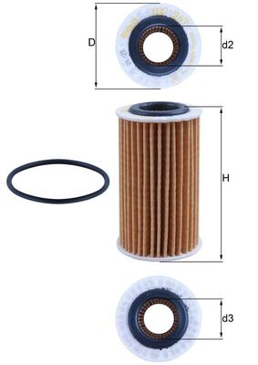 MAHLE Oliefilter ox1267d Filterindsats diameter_mm_200|Diameter [mm]|49 height_mm_209|Højde [mm]|93 inner_diameter_2_mm_996|Indvendig diameter 2 [mm