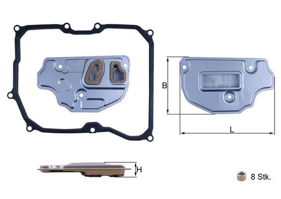MAHLE Hydraulikfilter, automatisk gearkasse hx256d for VW
