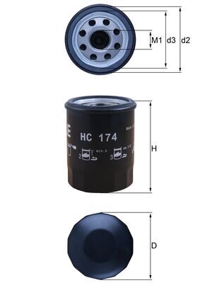 MAHLE Hydraulikfilter, automatisk gearkasse hc174 for TESLA