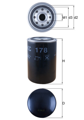 Brændstof-filter MAHLE ORIGINAL KC 178