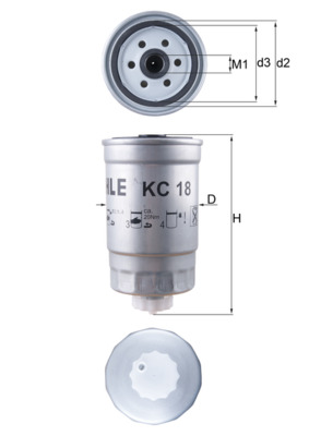 KNECHT Brændstof-filter kc18 Påskruet 160mm M16x1,5 for PEUGEOT VOLVO PIAGGIO OPEL RENAULT IVECO FIAT VM FORD LANCIA GMC ISUZU CUPRA VAUXHALL VW DAIH