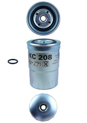 MAHLE Brændstof-filter kc208 Påskruet 143mm M20x1,5 for MITSUBISHI