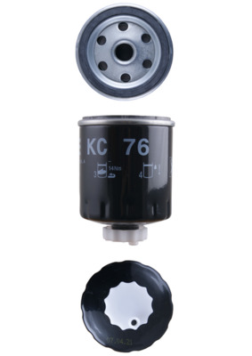 MAHLE Brændstof-filter kc76 Påskruet 107mm M16x1,5 for VOLVO OPEL MITSUBISHI RENAULT