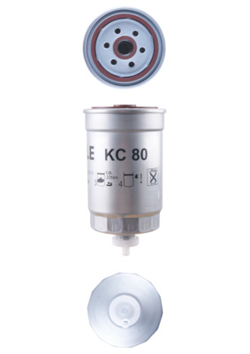 MAHLE Brændstof-filter kc80 Påskruet 160mm M16x1,5 for PEUGEOT VW CUPRA FORD LAND ROVER