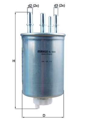 MAHLE Brændstof-filter kl1044 Lednings 187mm for LAND ROVER