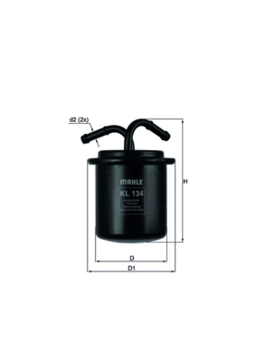 KNECHT Brændstof-filter kl134 Lednings 121mm for GENERAL MOTORS SUBARU