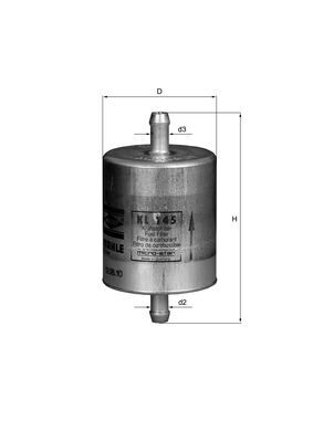 MAHLE Brændstof-filter kl145 Lednings 94mm for TRIUMPH BMW CAGIVA APRILIA DUCATI