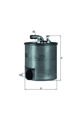 KNECHT Brændstof-filter kl174 Lednings 122mm for MERCEDES-BENZ
