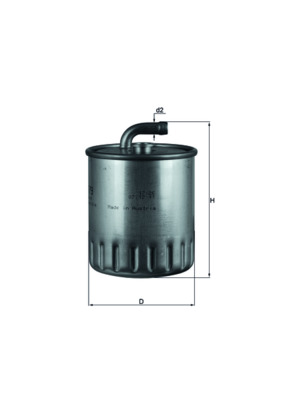 MAHLE Brændstof-filter kl179 Lednings 126mm for MERCEDES-BENZ