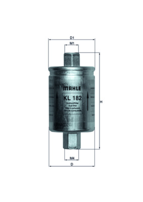 MAHLE Brændstof-filter kl182 Lednings 115mm for OPEL GENERAL MOTORS GMC TOYOTA ISUZU ROVER LAND ROVER LOTUS