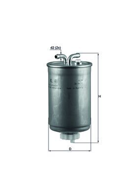 KNECHT Brændstof-filter kl41 Lednings 153mm for GMC CHEVROLET CUPRA FORD HONDA MWM