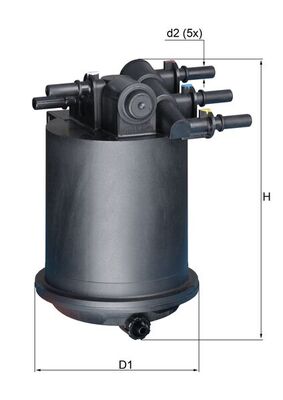 MAHLE Brændstof-filter kl414 Lednings 168mm for RENAULT