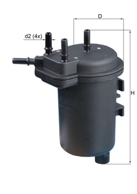 KNECHT Brændstof-filter kl432 Lednings 187,5mm for RENAULT