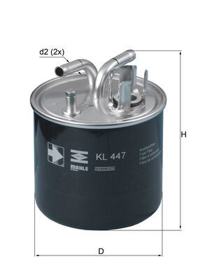 KNECHT Brændstof-filter kl447 Lednings 135,6mm for CUPRA