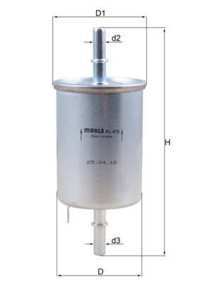 KNECHT Brændstof-filter kl470 Lednings 147mm for DAEWOO