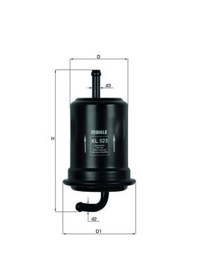 KNECHT Brændstof-filter kl523 Lednings 137,5mm for GMC SUZUKI