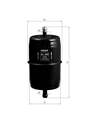 KNECHT Brændstof-filter kl558 Lednings 151mm for CHRYSLER CUPRA