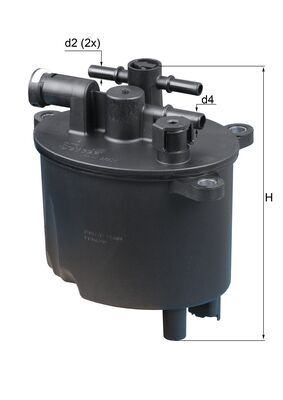 KNECHT Brændstof-filter kl581 Lednings 151,5mm for PEUGEOT FORD CITROËN/PEUGEOT JAGUAR MITSUBISHI LAND ROVER