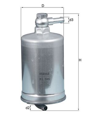 MAHLE Brændstof-filter kl599 Lednings 184,5mm for CUPRA