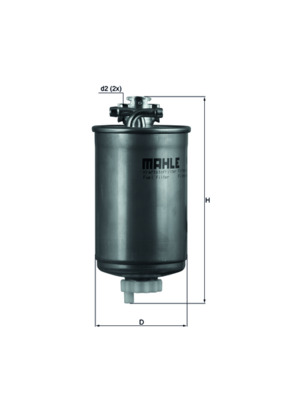 MAHLE Brændstof-filter kl75 Lednings 167mm for CUPRA