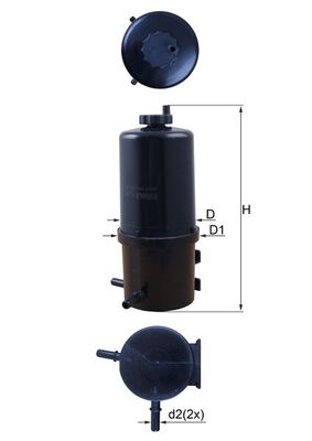 MAHLE Brændstof-filter kl787 Lednings 221mm for CUPRA
