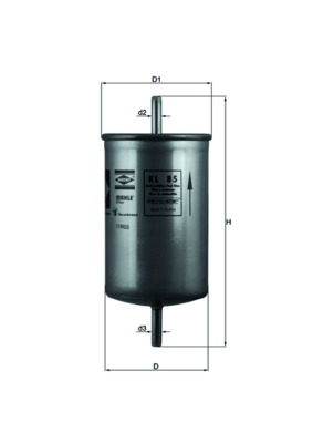 MAHLE Brændstof-filter kl85 Lednings 195mm for VOLVO FORD GENERAL MOTORS